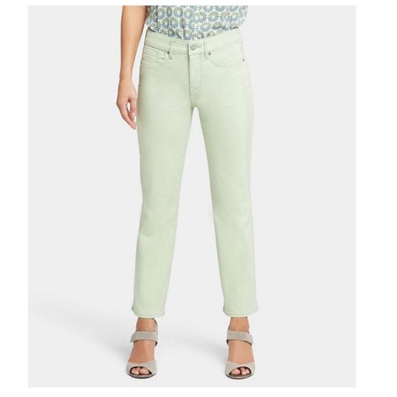 NWT Not Your Daughters Jeans NYDJ Mint Green Ankle Jeans Ambrosia - Picture 1 of 10